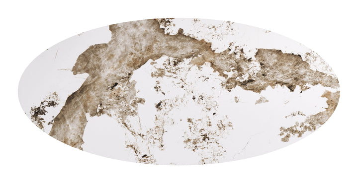 Armana Dining Table White & Brown