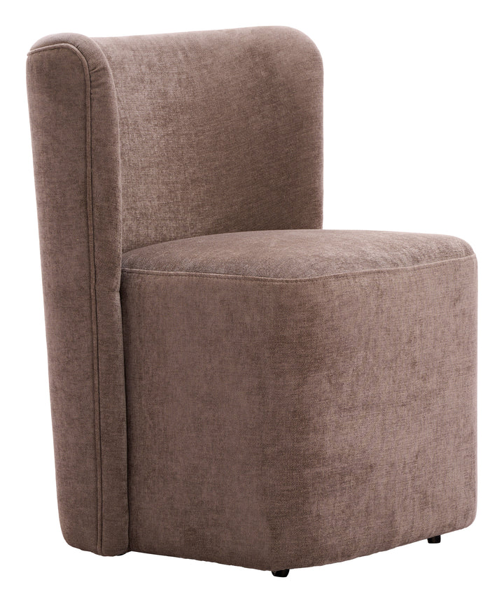 Bambun Dining Chair with Wheels Taupe