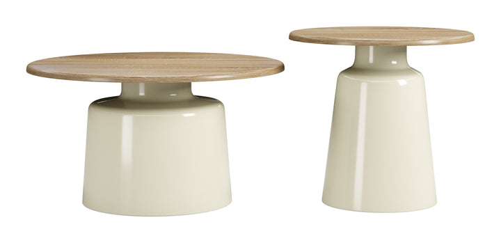 Lireen Coffee Table Set (2-Piece) Natural & Ivory