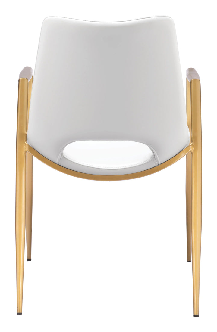 SwayLiving Desi Dining Chair (Set of 2) White & Gold DINING CHAIRS