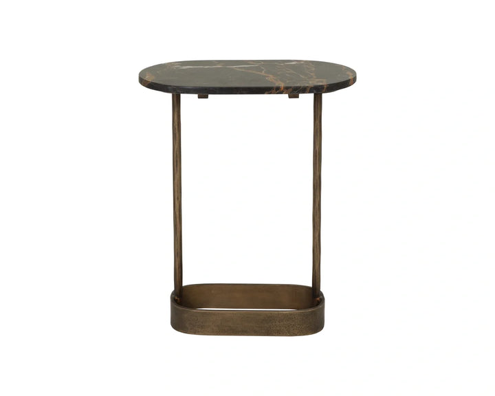 Eden End Table - Bronze Marble
