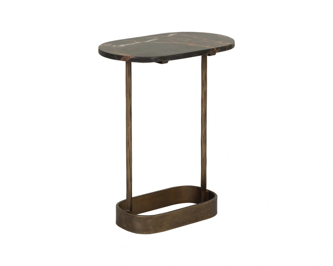 Eden End Table - Bronze Marble