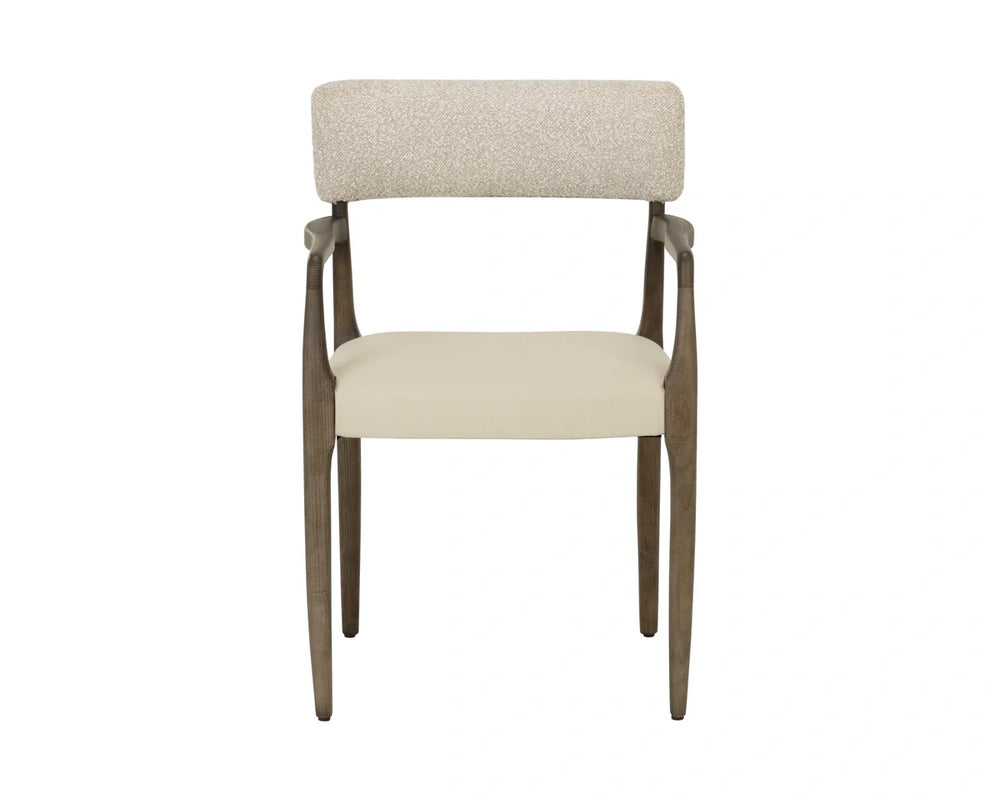Guardi Dining Armchair - Scottsdale Eggshell / Santa Cruz Oatmeal