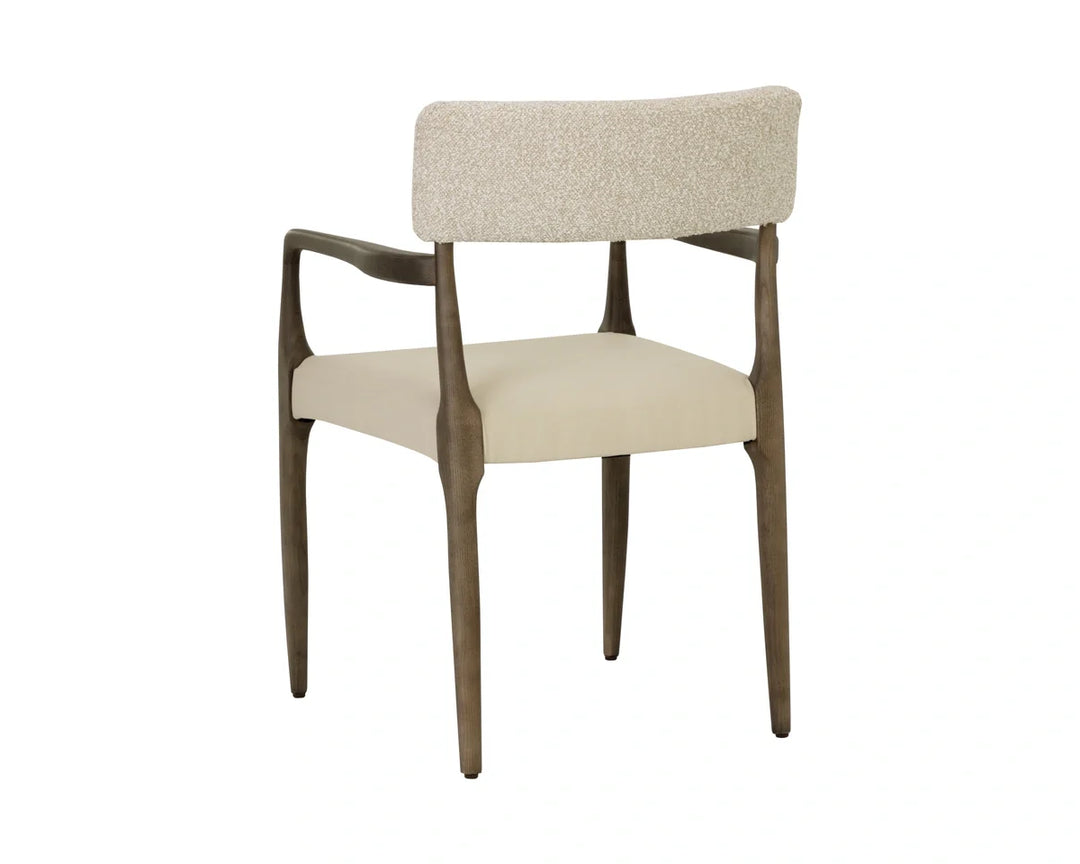 Guardi Dining Armchair - Scottsdale Eggshell / Santa Cruz Oatmeal