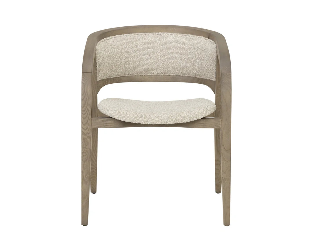 Arco Dining Armchair - Greige - Santa Cruz Oatmeal
