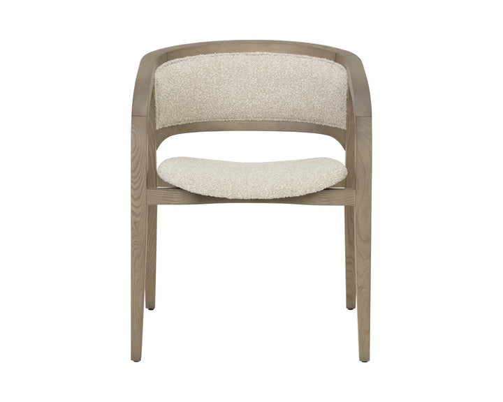 Arco Dining Armchair - Greige - Santa Cruz Oatmeal