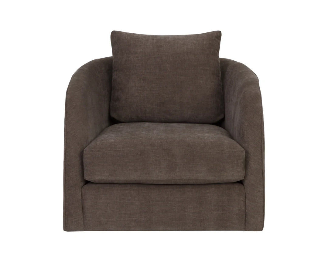 Wexford Swivel Lounge Chair - Rika Chocolate