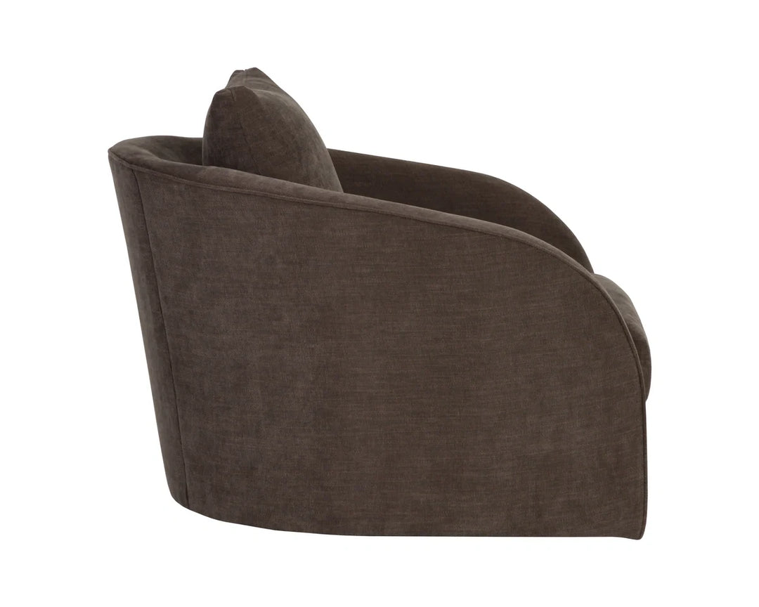 Wexford Swivel Lounge Chair - Rika Chocolate