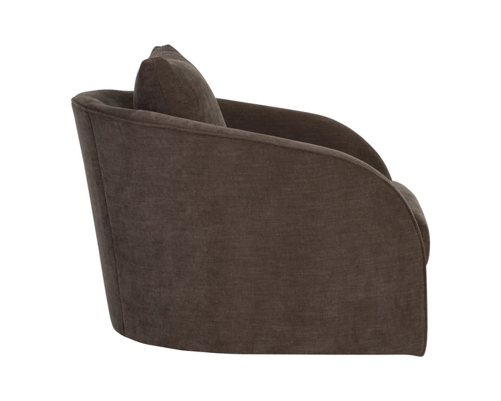 Wexford Swivel Lounge Chair - Rika Chocolate