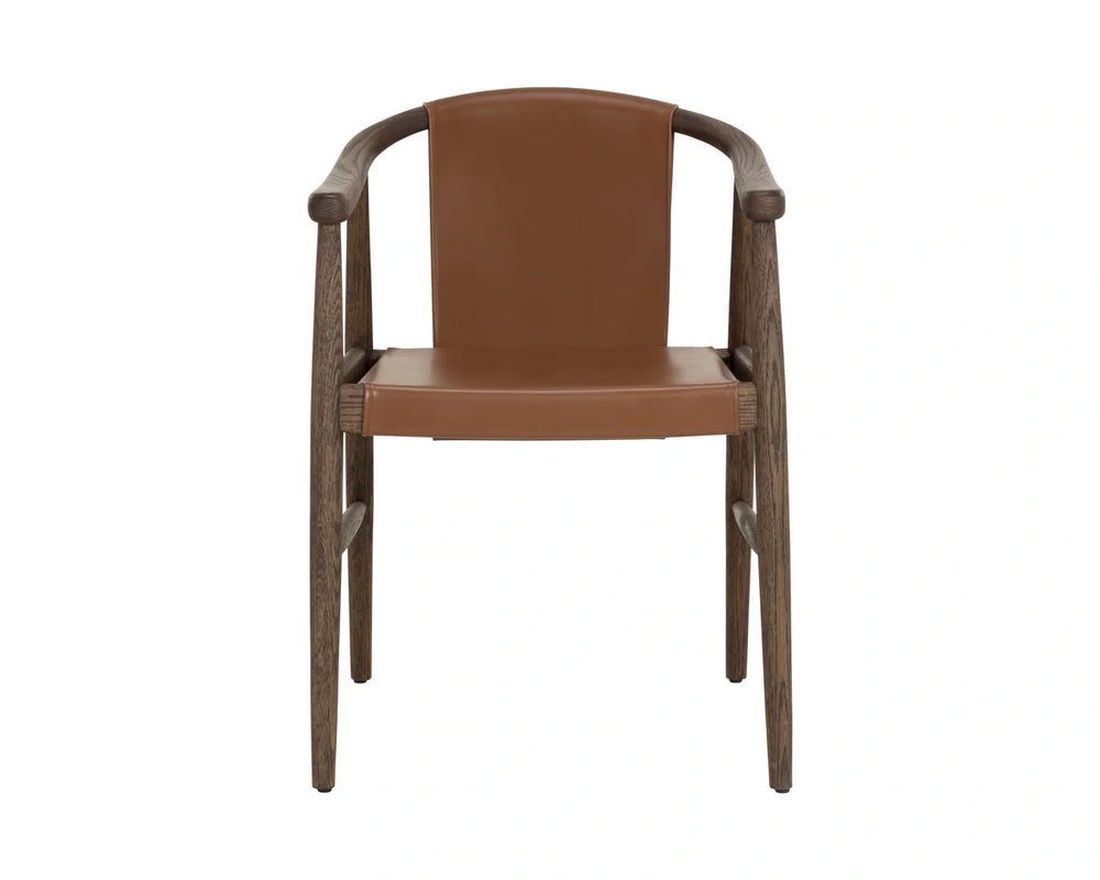 Aran Dining Armchair - Hazelnut Leather