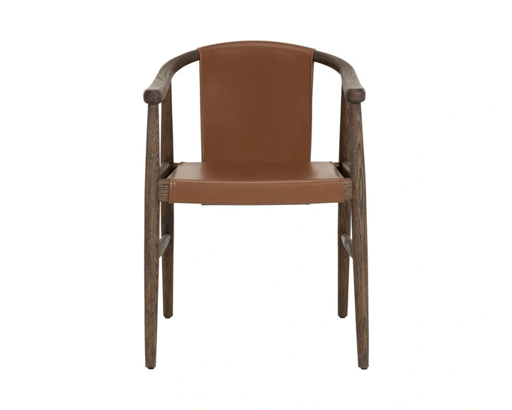Aran Dining Armchair - Hazelnut Leather