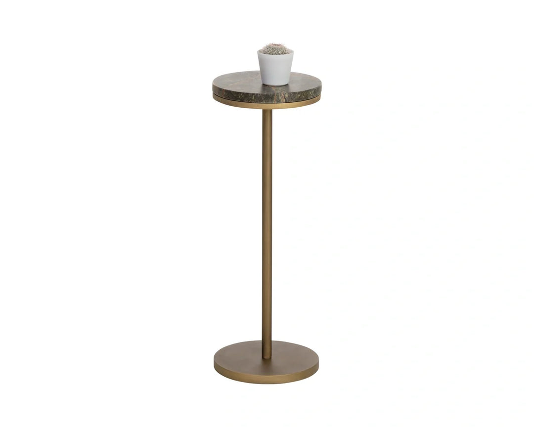 Ivor End Table - Bronze Marble