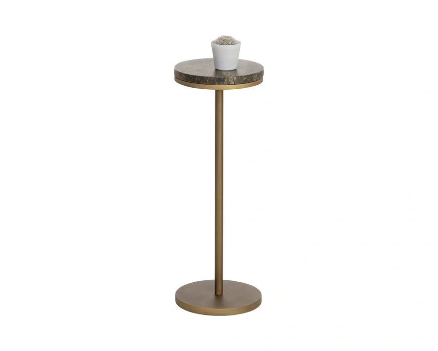 Ivor End Table - Bronze Marble