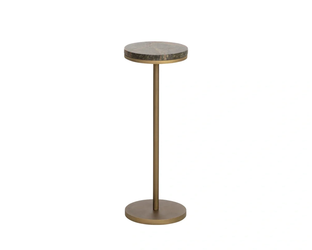 Ivor End Table - Bronze Marble
