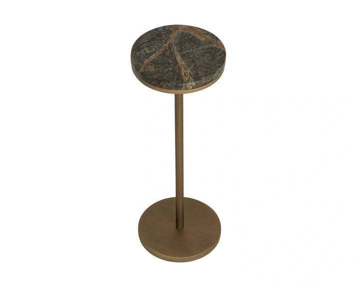Ivor End Table - Bronze Marble