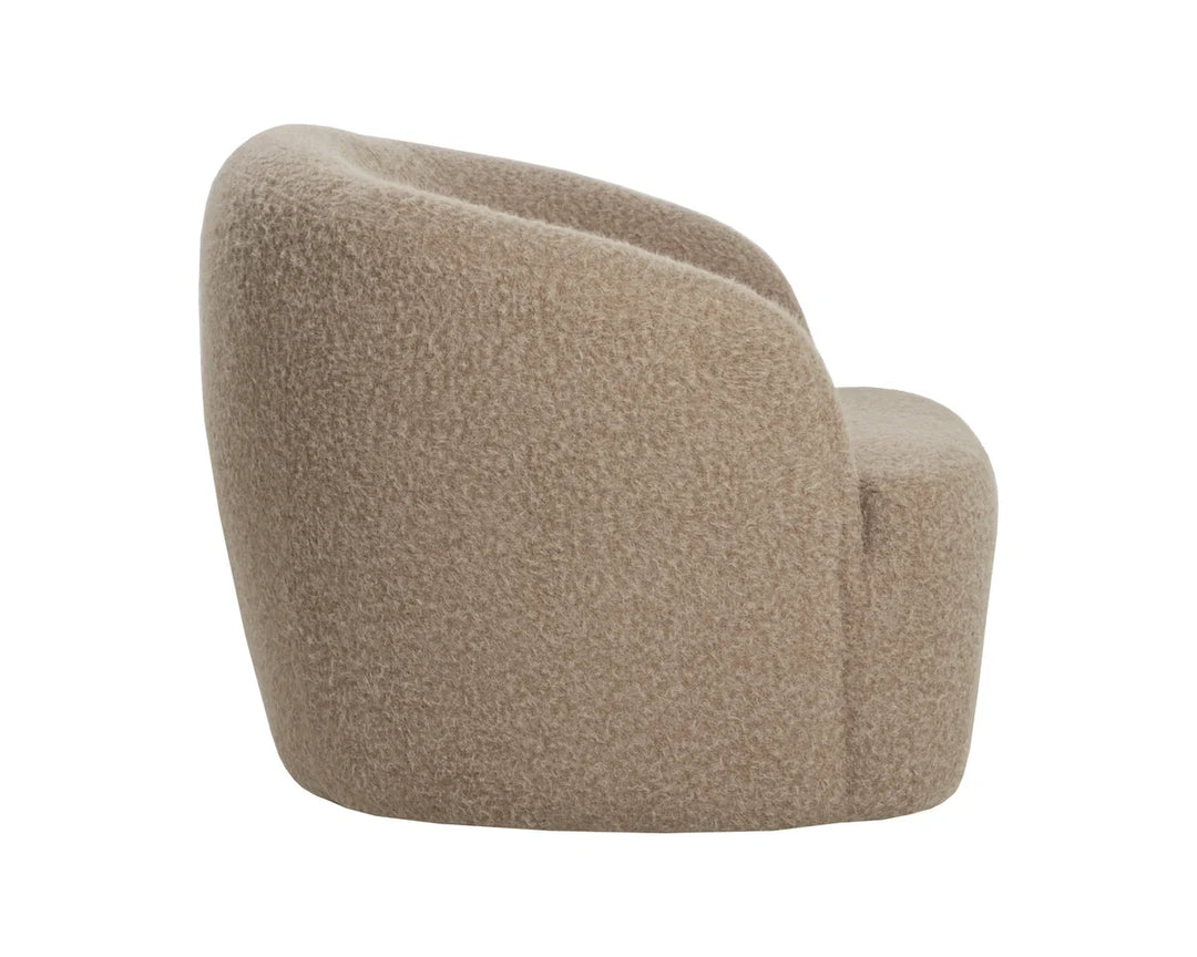 Fuwari Swivel Lounge Chair - Macio Shearling