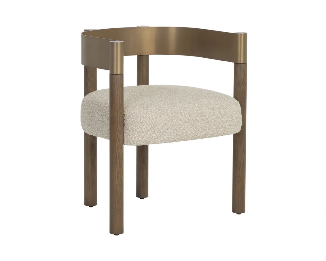 Manolo Dining Armchair - Santa Cruz Oatmeal