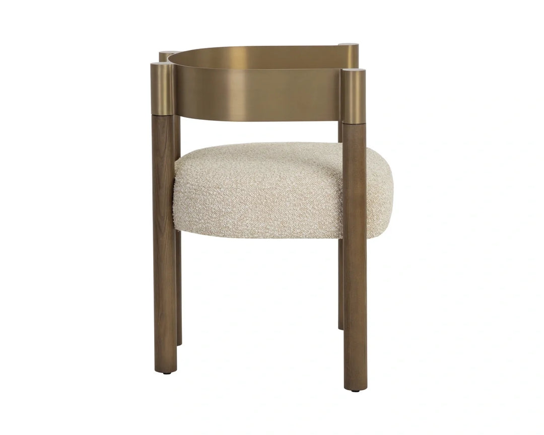 Manolo Dining Armchair - Santa Cruz Oatmeal