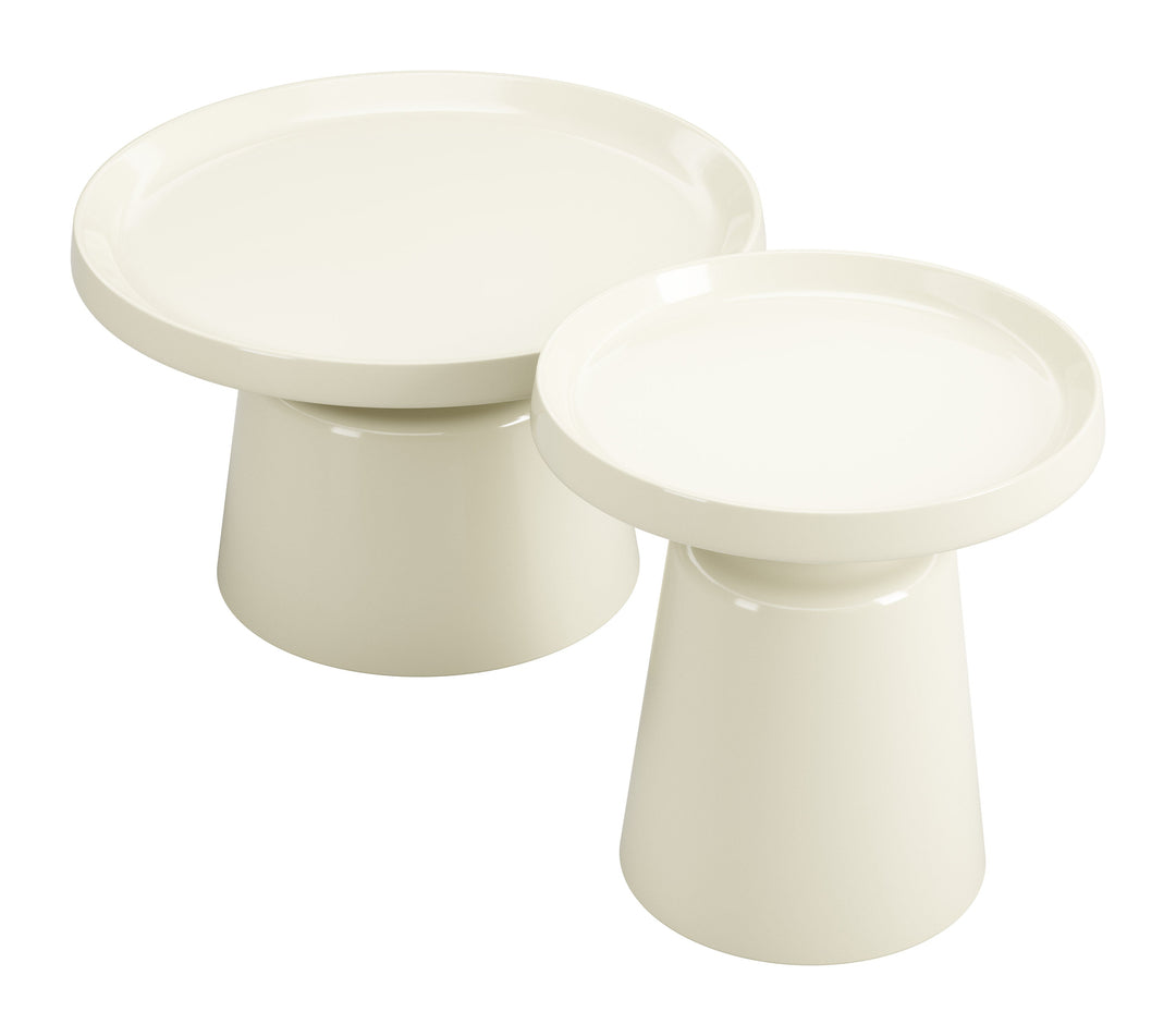 Beurre Coffee Table Set (2-Piece) Ivory
