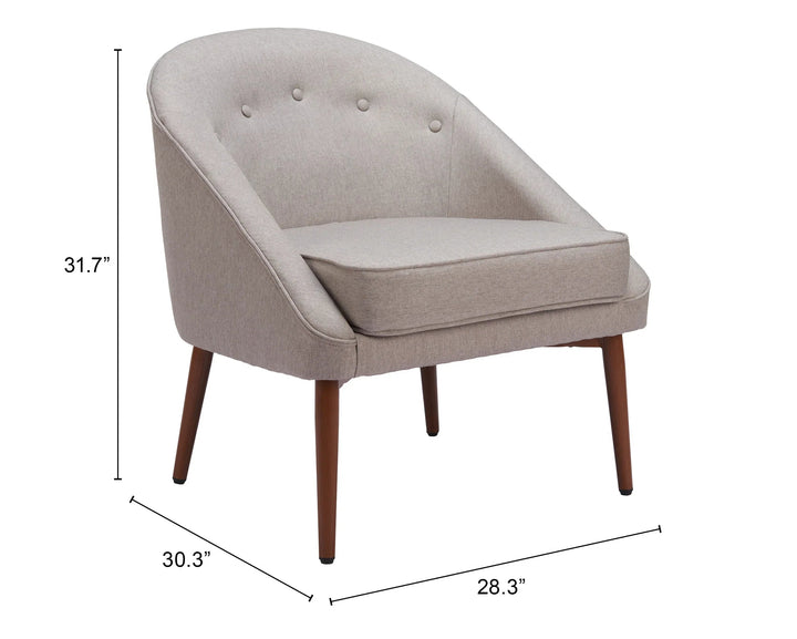 SwayLiving Carter Accent Chair Gray ACCENT + LOUNGE CHAIRS