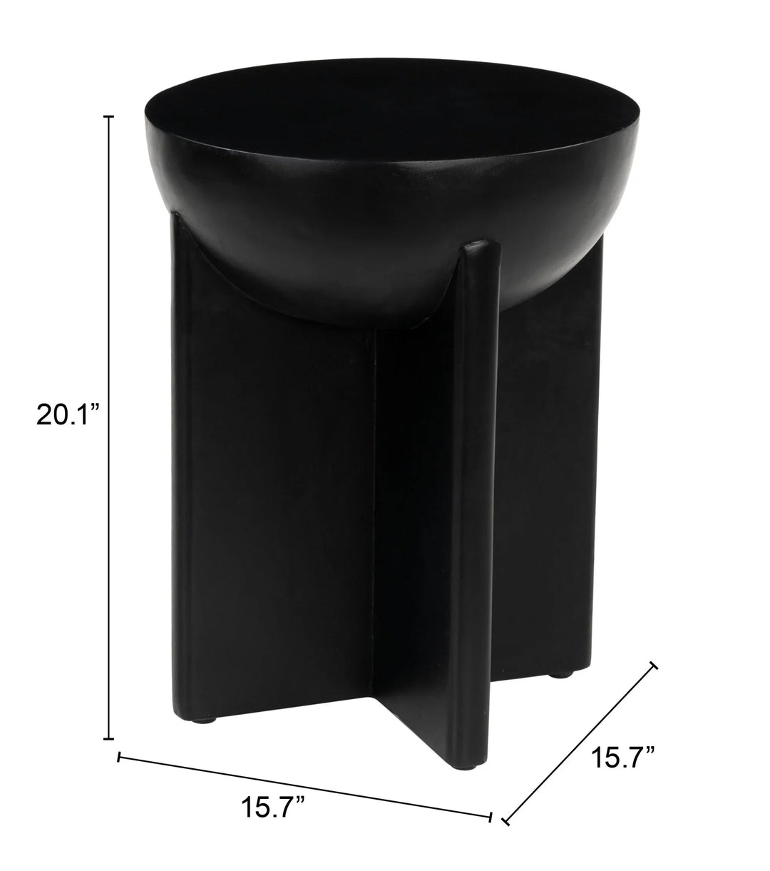 SwayLiving Tume Side Table Black ACCENT TABLES