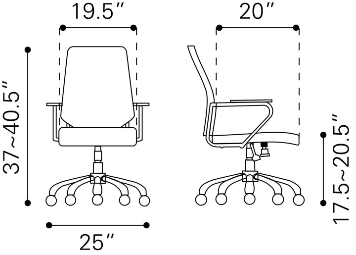 SwayLiving ENTERPRISE LOW BACK OFFICE CHAIR OFFICE CHAIRS