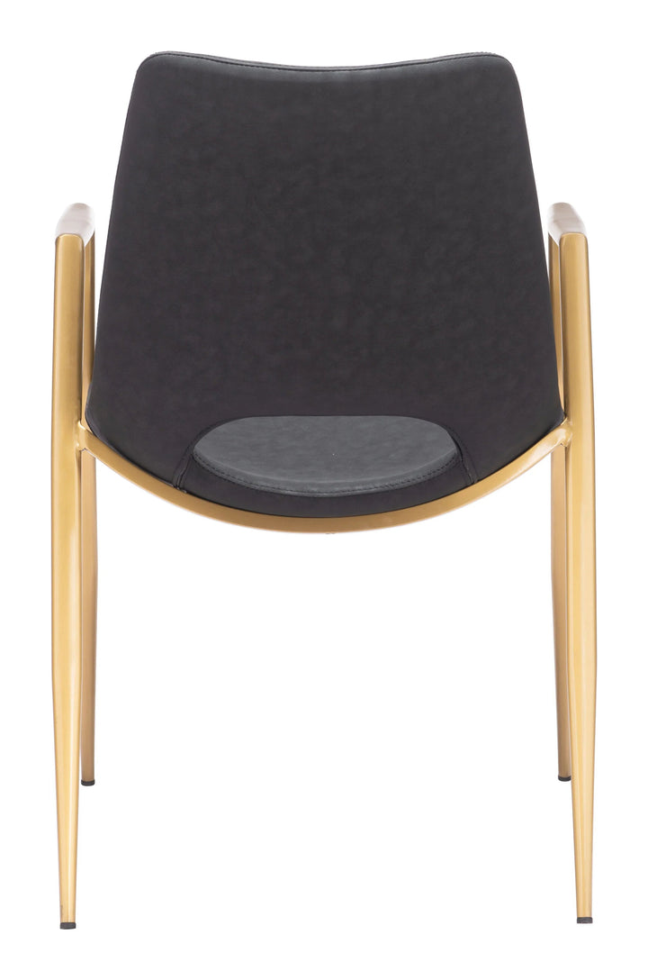 SwayLiving Desi Dining Chair (Set of 2) Black & Gold DINING CHAIRS