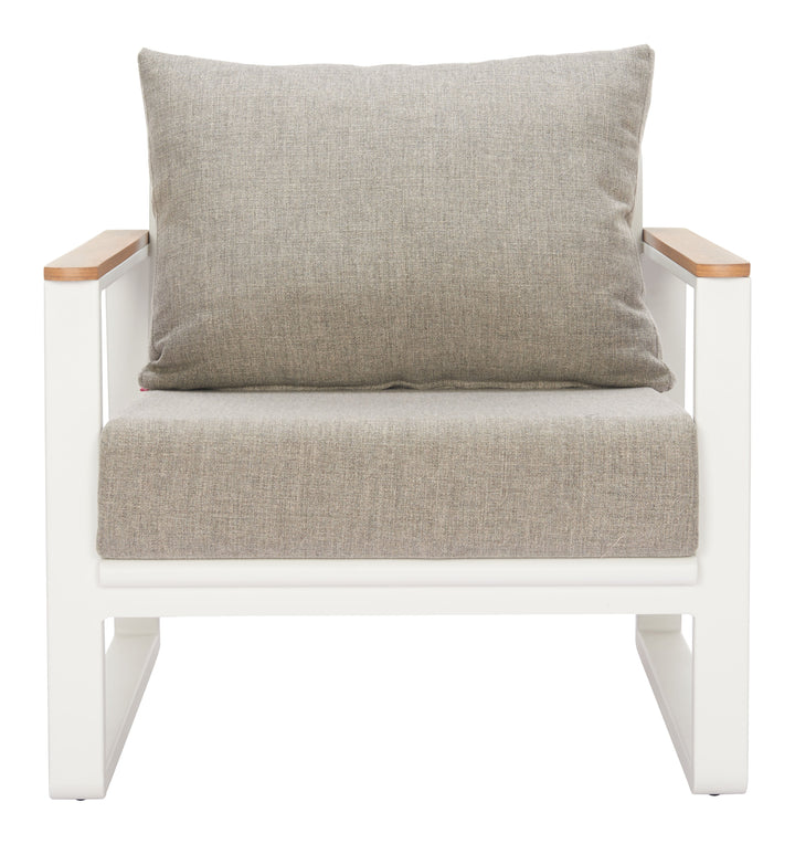 Welt Armchair Taupe & White