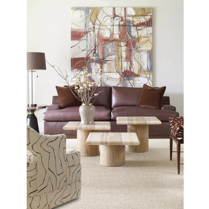 SwayLiving Petros Travertine Table - Set of 3 ACCENT TABLES