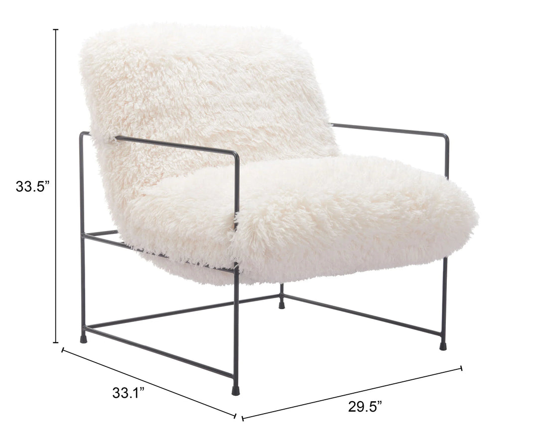 SwayLiving Pelut Accent Chair White ACCENT + LOUNGE CHAIRS