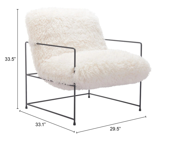 SwayLiving Pelut Accent Chair White ACCENT + LOUNGE CHAIRS