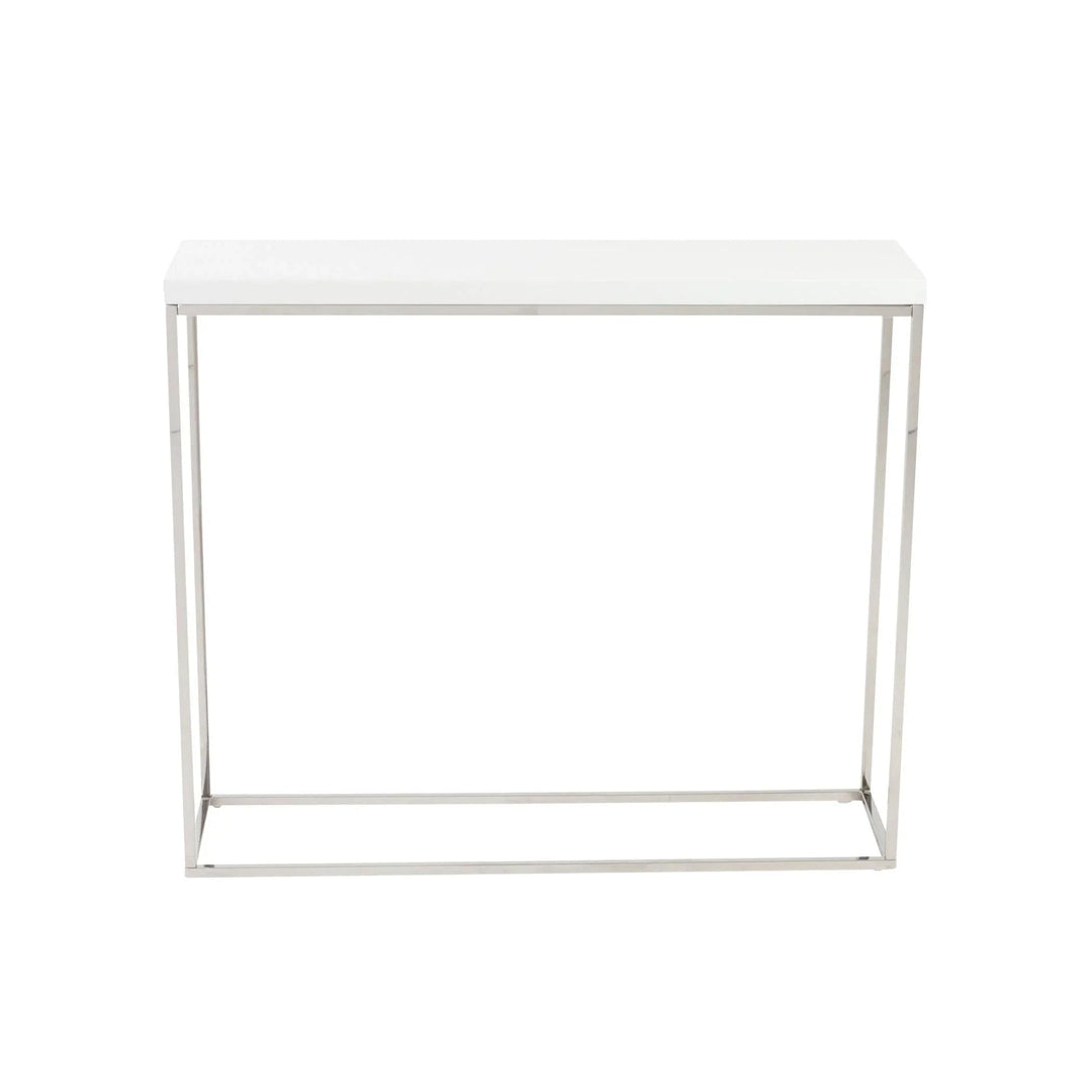 SwayLiving Teresa Console Table Lacquer with Polished Stainless Steel Frame CONSOLE TABLES