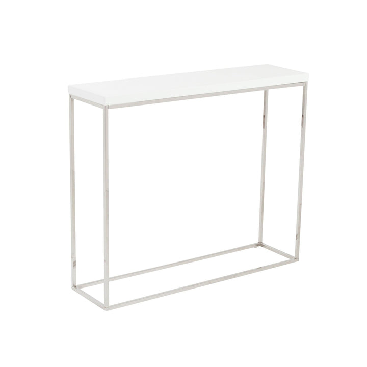 SwayLiving Teresa Console Table Lacquer with Polished Stainless Steel Frame CONSOLE TABLES
