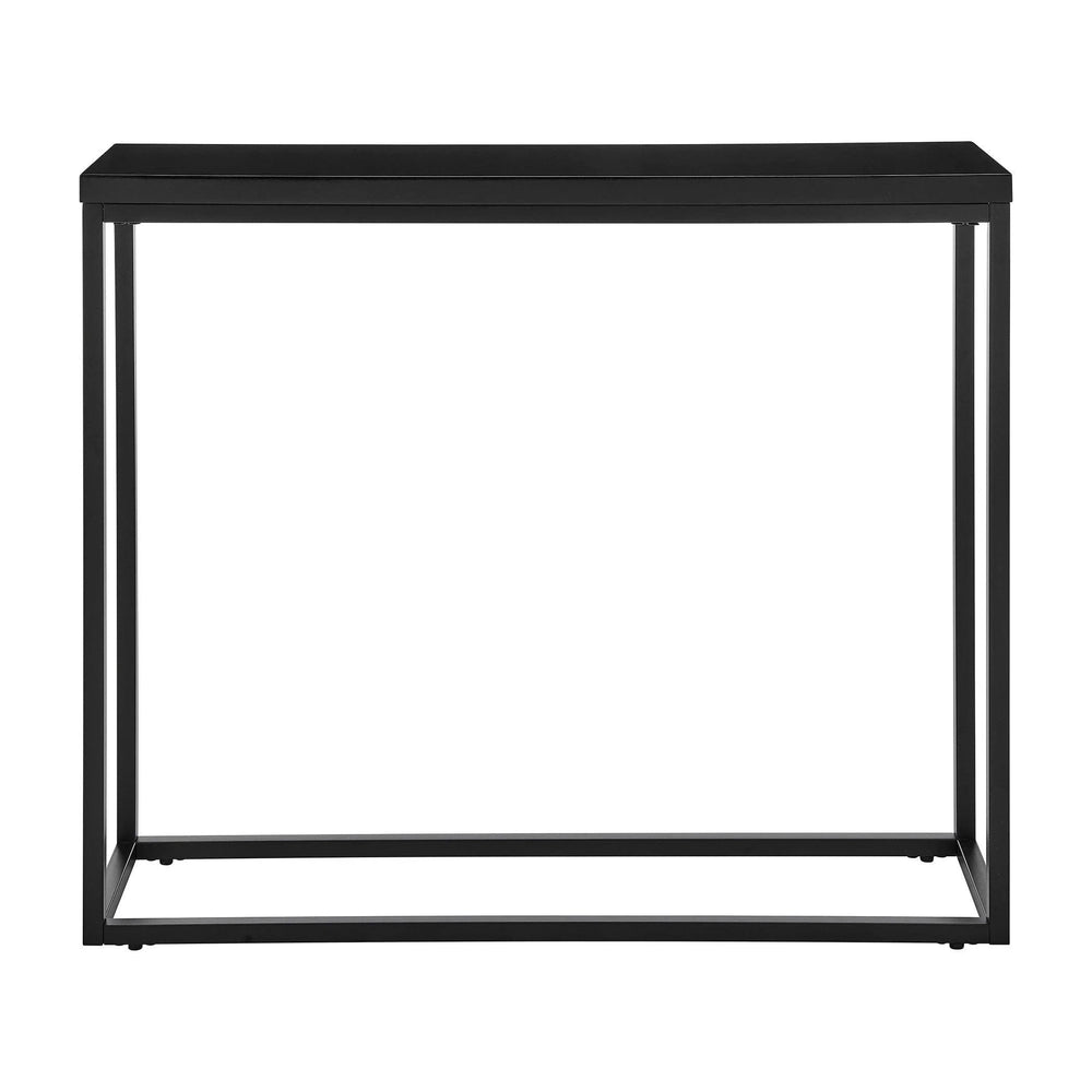 SwayLiving TERESA CONSOLE TABLE IN HIGH GLOSS BLACK WITH MATTE BLACK BASE CONSOLE TABLES
