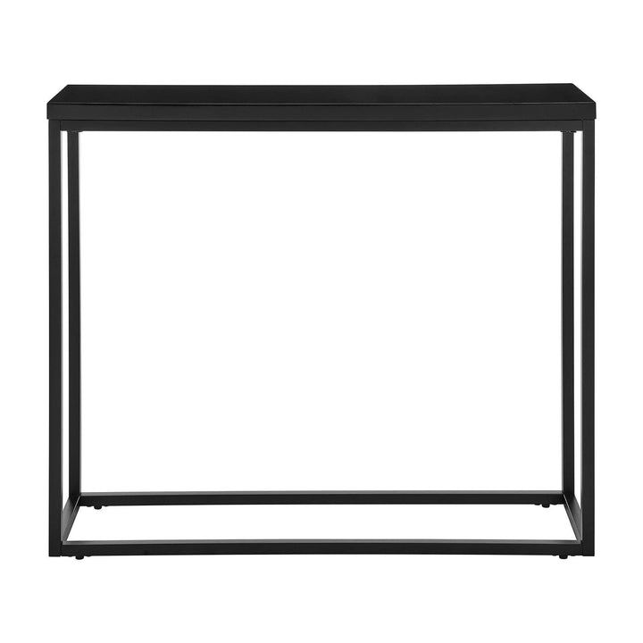 SwayLiving TERESA CONSOLE TABLE IN HIGH GLOSS BLACK WITH MATTE BLACK BASE CONSOLE TABLES