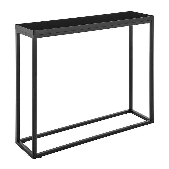 SwayLiving TERESA CONSOLE TABLE IN HIGH GLOSS BLACK WITH MATTE BLACK BASE CONSOLE TABLES