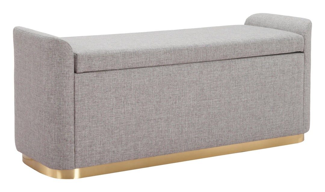 SwayLiving Dobo Storage Bench Gray BENCHES