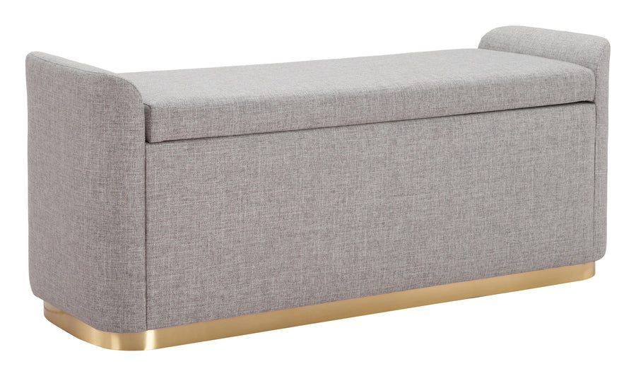 SwayLiving Dobo Storage Bench Gray BENCHES