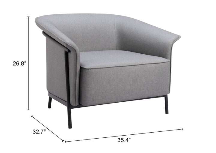 SwayLiving Burry Accent Chair Slate Gray ACCENT + LOUNGE CHAIRS