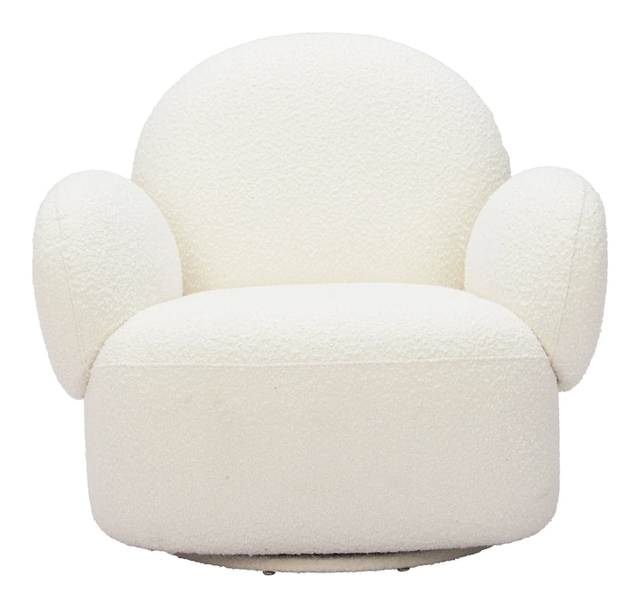 SwayLiving Pilka Swivel Chair White ACCENT + LOUNGE CHAIRS