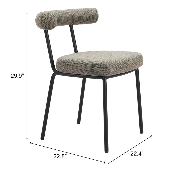 SwayLiving Kede Dining Chair (Set of 2) Green Tweed DINING CHAIRS