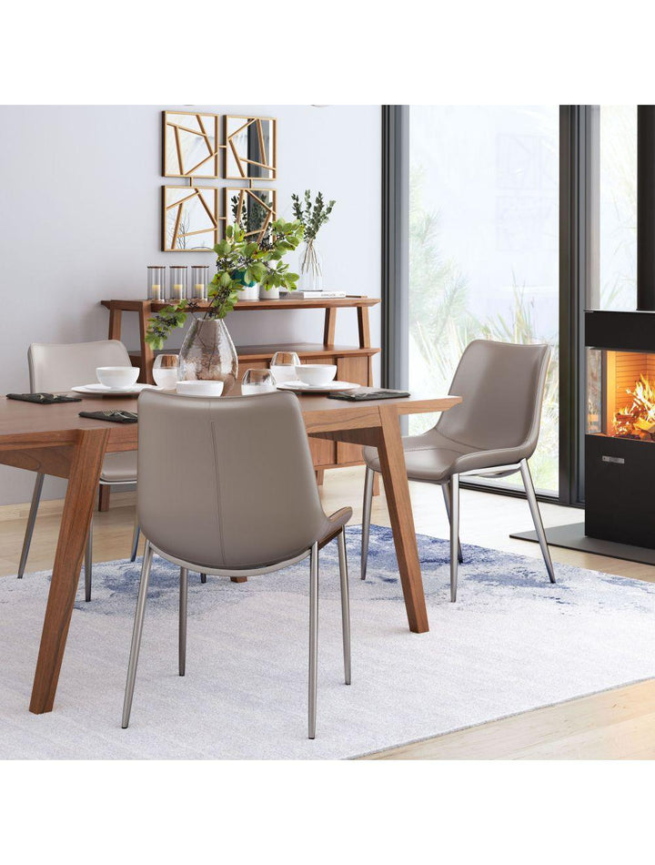 SwayLiving Magnus Dining Chair (Set of 2) Gray & Silver DINING CHAIRS