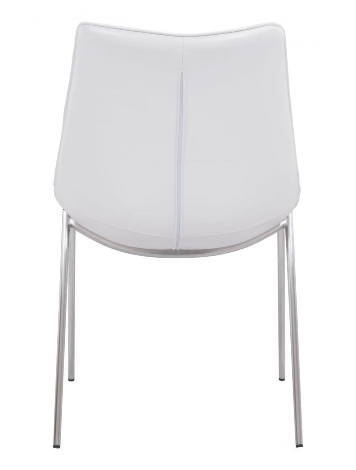 SwayLiving Magnus Dining Chair (Set of 2) White & Silver DINING CHAIRS
