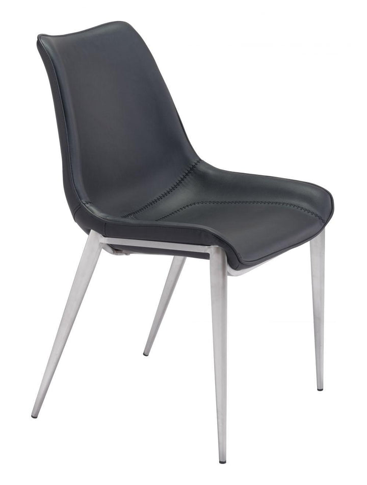 SwayLiving Magnus Dining Chair (Set of 2) Black & Silver DINING CHAIRS