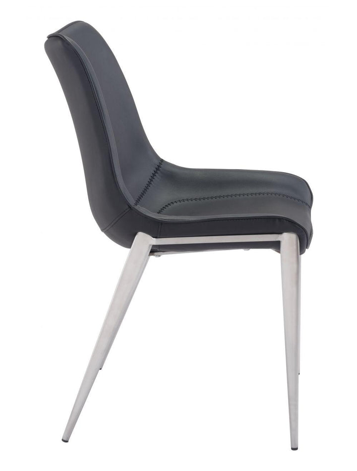 SwayLiving Magnus Dining Chair (Set of 2) Black & Silver DINING CHAIRS
