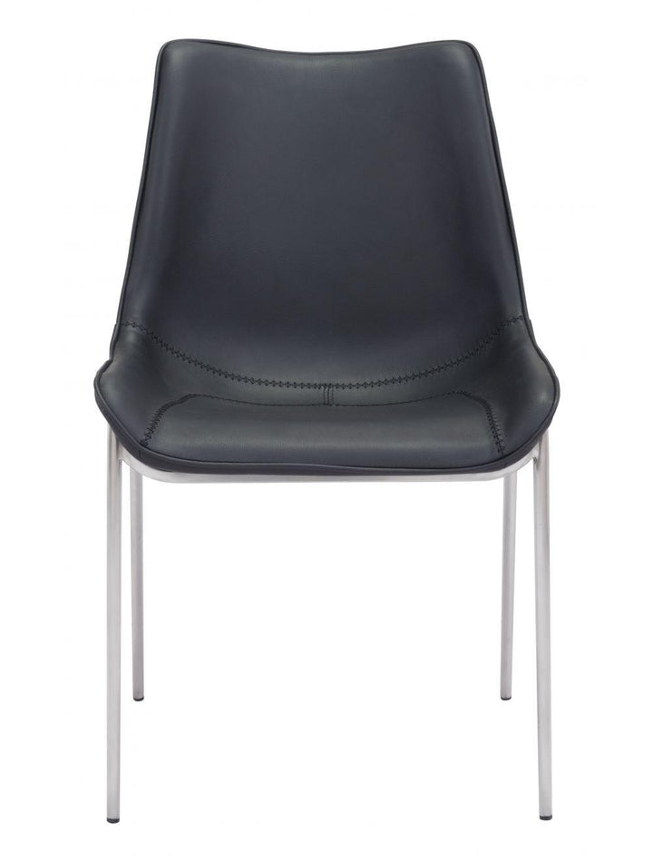 SwayLiving Magnus Dining Chair (Set of 2) Black & Silver DINING CHAIRS