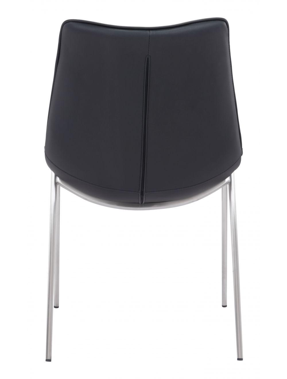SwayLiving Magnus Dining Chair (Set of 2) Black & Silver DINING CHAIRS