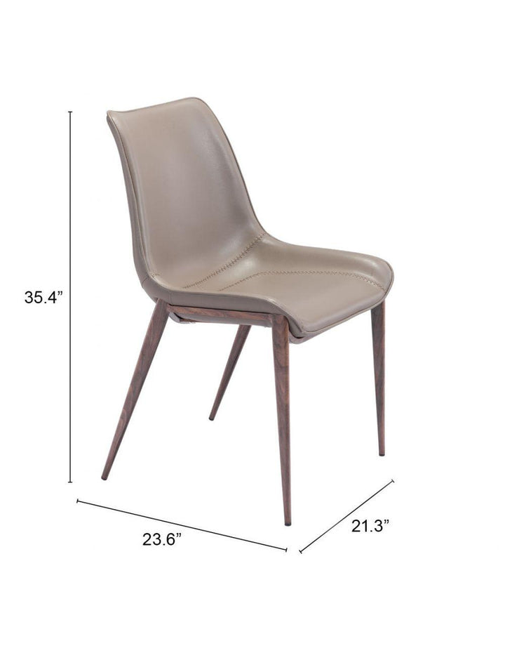 SwayLiving Magnus Dining Chair (Set of 2) Gray & Walnut DINING CHAIRS
