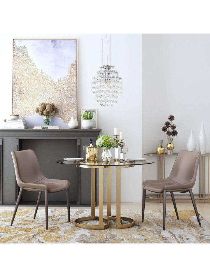 SwayLiving Magnus Dining Chair (Set of 2) Gray & Walnut DINING CHAIRS