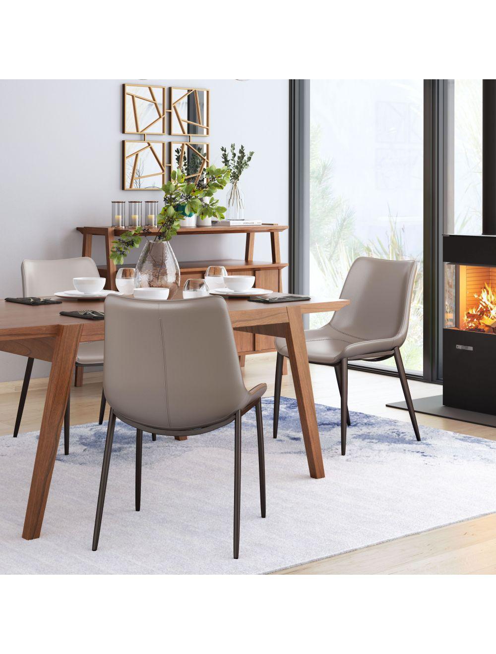 SwayLiving Magnus Dining Chair (Set of 2) Gray & Walnut DINING CHAIRS